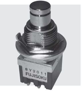 NIDEC Copal Electronics-8Y2021-Z Interruttore a pressione Switch Push Button ON (ON) DPDT Round Plunger 6A 125VAC 5VDC Momentary Panel Mount Solder