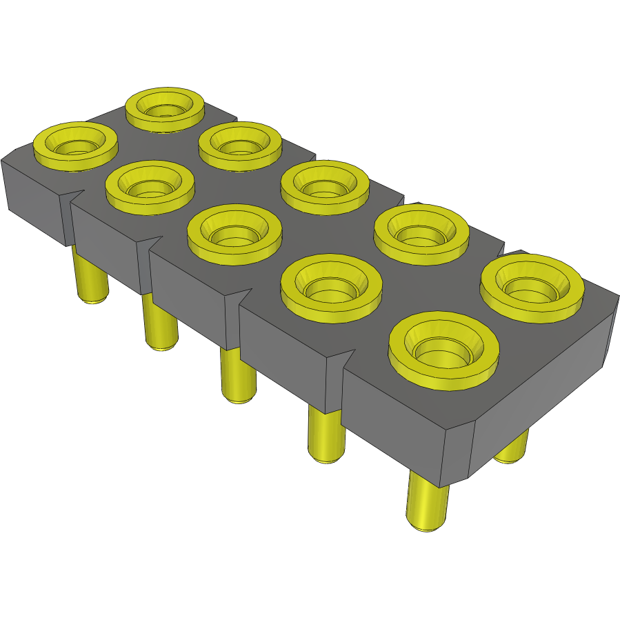 Samtec-SDL-105-T-39 连接器插头及 PCB 插座 Conn Socket Strip SKT 10 POS 2.54mm Solder ST Top Entry Thru-Hole Tube