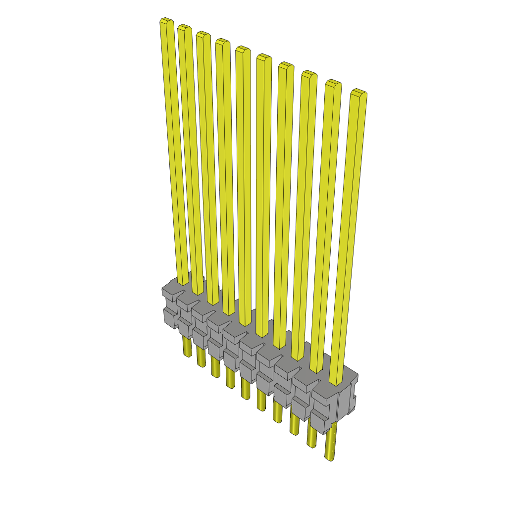 Samtec-TMS-110-60-S-S Piastre connettori e prese PCB Conn Unshrouded Header HDR 10 POS 1.27mm Solder ST Top Entry Thru-Hole Tube