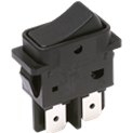 C&K-DF62J12S2APQA Switch Rocker Switch Rocker OFF ON DPST PC Pins Curved Rocker 16A 250VAC 60VDC 372.85VA Bulk
