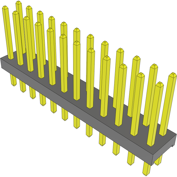 Samtec-MTMM-112-07-L-D-285 Piastre connettori e prese PCB Conn Unshrouded Header HDR 24 POS 2mm Solder ST Top Entry Thru-Hole Bulk