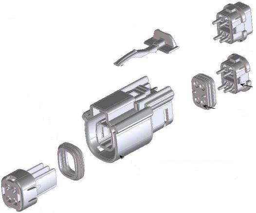 Molex-0334720660 分立接线罩连接器 Conn Housing RCP 6 POS 3.5mm Crimp ST Cable Mount Black
