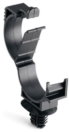 HellermannTyton-151-02536 null LOC Locking Clamp, 20-25 mm, with 4 x Oval Fir Tree, PA66HIRHSUV, Black