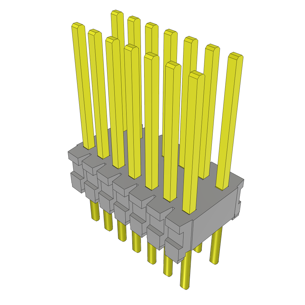 Samtec-TMS-107-53-G-D Steckverbinderleisten und Leiterplattenbuchsen Conn Unshrouded Header HDR 14 POS 1.27mm Solder ST Top Entry Thru-Hole Bulk