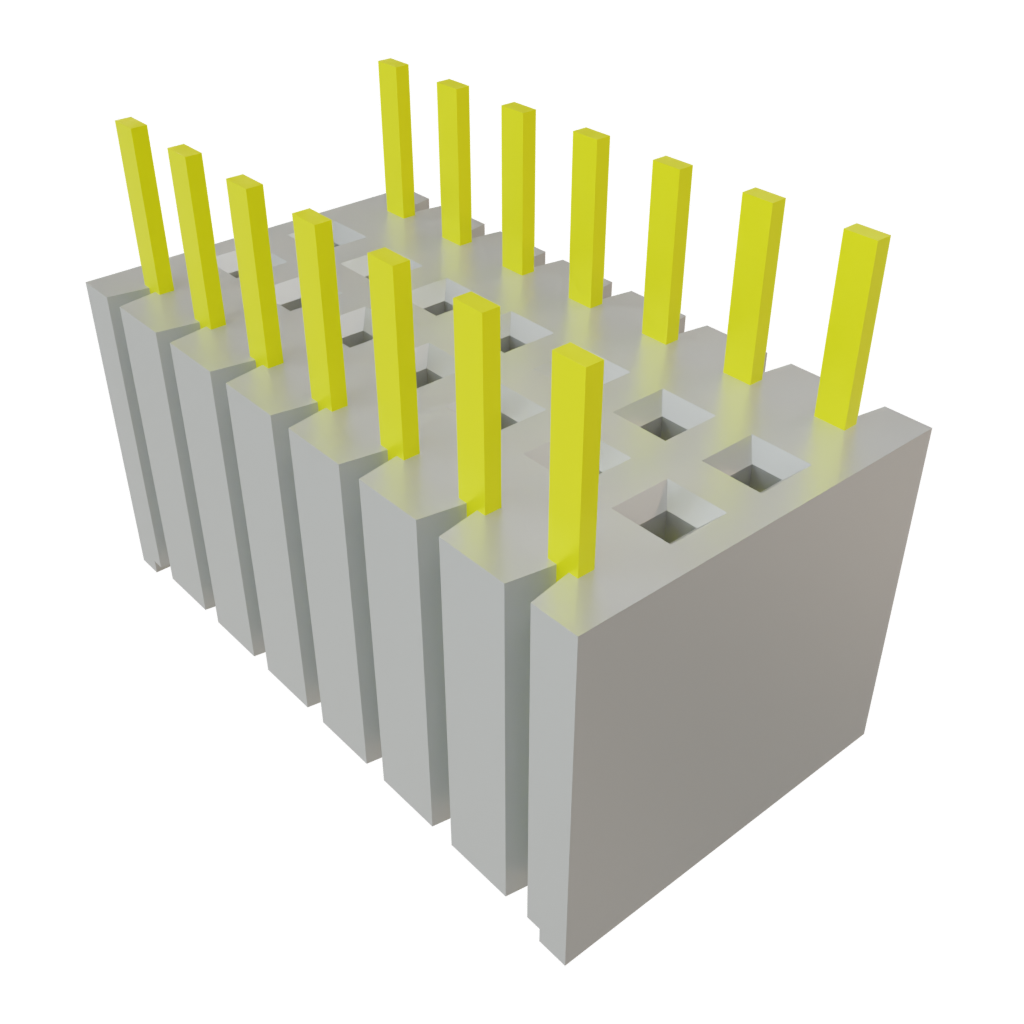 Samtec-BSW-107-04-G-D Connector Headers and PCB Receptacles Conn Bottom Mount Socket Strip SKT 14 POS 2.54mm Solder ST Bottom Entry Thru-Hole Bulk