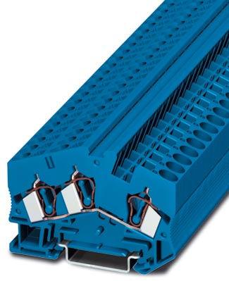 PHOENIX CONTACT-3038163 Bloques terminales del conector Conn Feed-Through Terminal Block 2 POS Spring Cage DIN Rail 41A