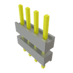 Samtec-DW-04-08-T-S-256 Steckverbinderleisten und Leiterplattenbuchsen Conn Board Stacker HDR 4 POS 2.54mm Solder ST Top Entry Thru-Hole Bulk