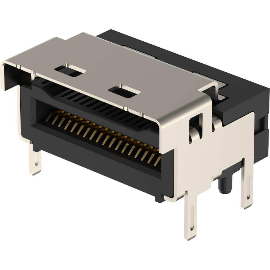 Amphenol Communications Solutions-G97R21332HR Steckverbinder, Kartenrand Conn Card Edge F 38 POS 0.6mm Solder RA SMD T/R