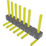 Conn Unshrouded Header HDR 8 POS 2.54mm Solder RA Side Entry Thru-Hole Bulk