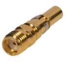 HUBER+SUHNER-31_SMA-1023-C50-1/111_NE RF-Steckverbinder Conn SMA-1.0/2.3 Adapter 0Hz to 4GHz 50Ohm ST RCP/RCP Gold Over Nickel Single