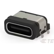 TE Connectivity-2495703-1 Connector USB Conn USB Type C RCP 6 POS 1mm Solder ST SMD 6 Terminal 1 Port Piece/Reel
