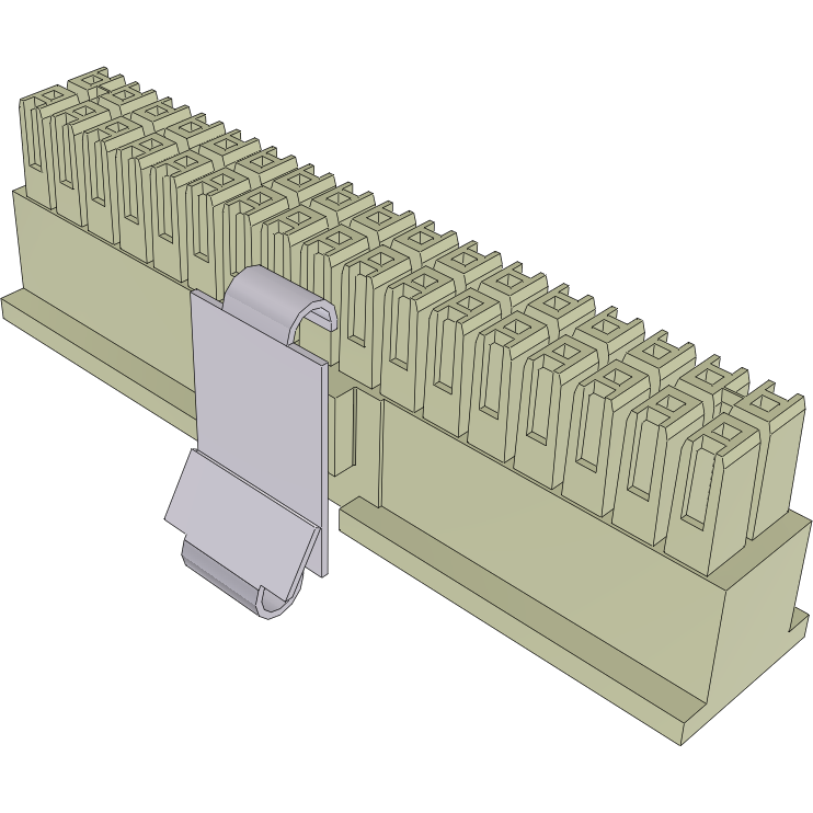 Samtec-IPD1-17-D-K-M Connector Discrete Wire Housing Conn Housing F 34 POS 2.54mm Crimp ST Cable Mount Tube