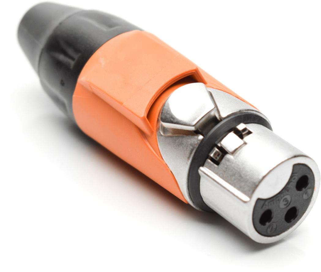 Amphenol-AX3F3M Connector Audio and Video Conn XLR Connector F 3 POS Solder Cup ST Cable Mount 3 Terminal 1 Port Box