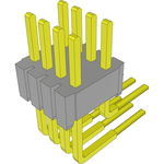 Conn Unshrouded Header HDR 8 POS 1.27mm Solder RA Side Entry Thru-Hole Layer