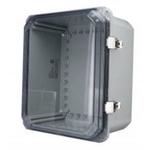 Light Gray Polycarbonate Bracket Mount Heavy Duty NEMA 6P/IP68 Hinged Cover PC Enclosure