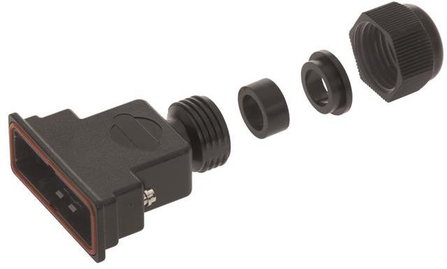 HARTING-09670370438 Schrumpfbalgenadapter Shell Housing 180° C Shell Size Thermoplastic Threaded