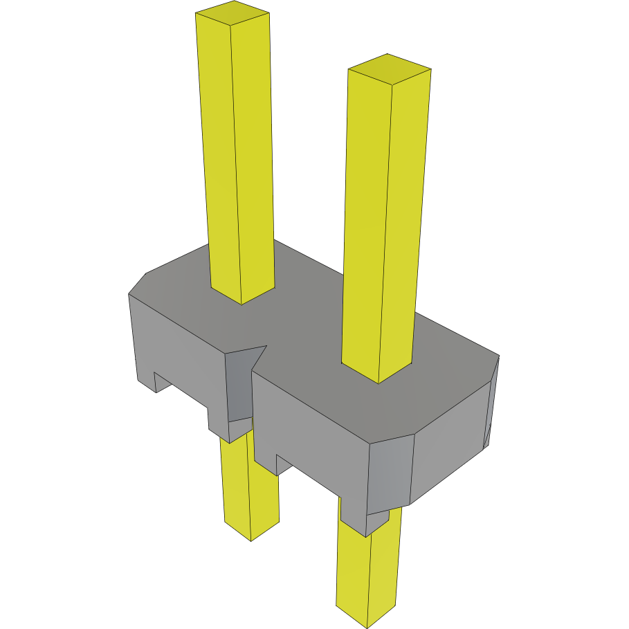 Samtec-MTLW-102-05-T-S-155 Piastre connettori e prese PCB Conn Unshrouded Header HDR 2 POS 2.54mm Solder ST Top Entry Thru-Hole Bulk