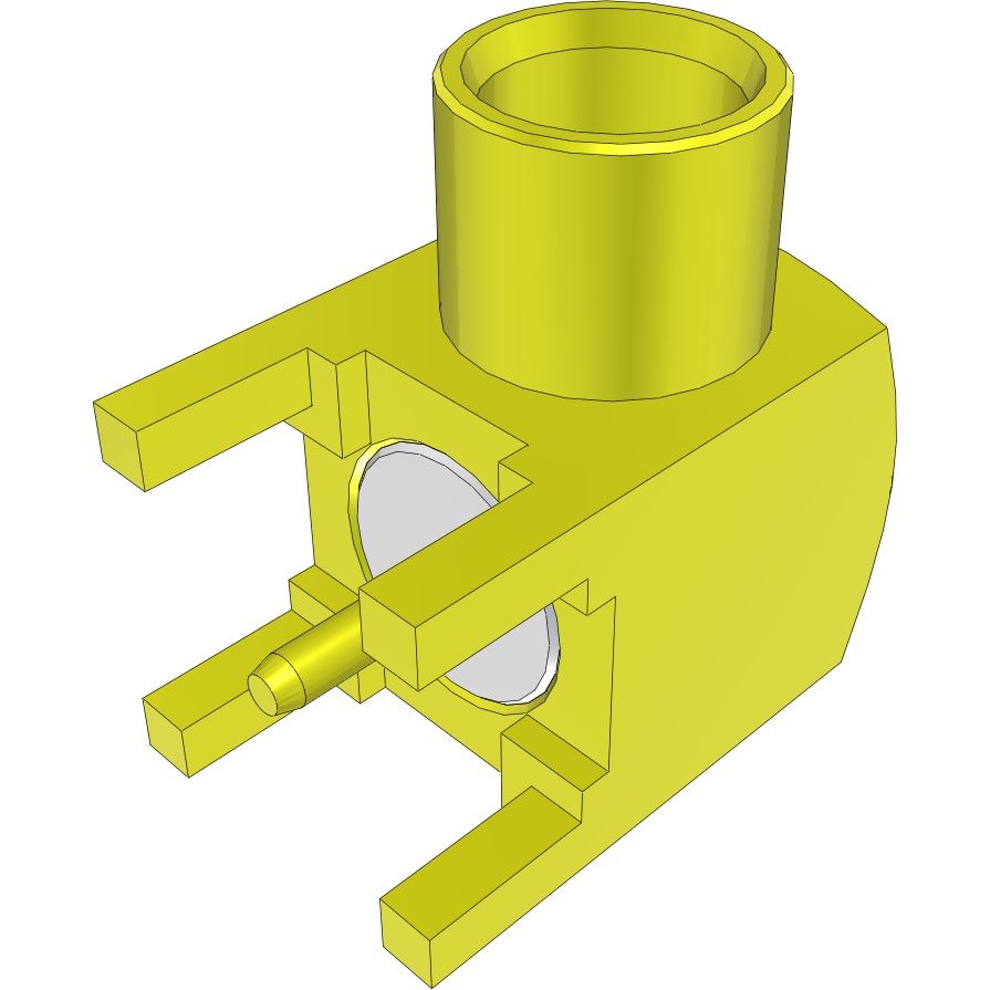 Samtec-MCX7-J-P-H-RA-TH1 射频连接器 Conn MCX 0Hz to 6GHz 75Ohm Solder RA Thru-Hole F Gold Over Nickel Tray