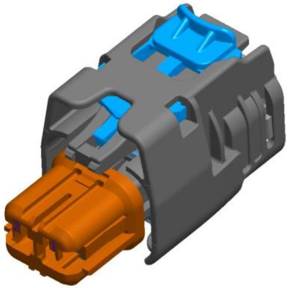 Delphi-35023449 Einzeladersteckverbinder, Gehäuse 2 Way Female GTS SensoMate Series Connector Black