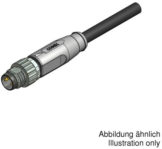 CONEC-42-10076 其他电缆组件 Sensor Accessories Female Connector M8X1 Angled, Brass, Nickel, Gold Plated