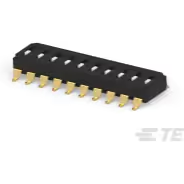 TE Connectivity-EDS10SGRNTU04Q Switch DIP Switch DIP OFF ON SPST 10 Recessed Slide 0.025A 24VDC Gull Wing 2000Cycles 2.54mm SMD Tube