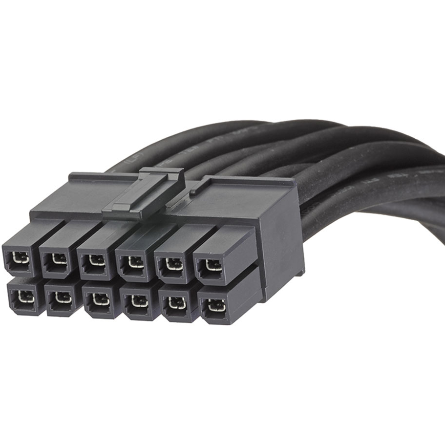 Molex-451361201 Cable Assembly AC Power Cable Assembly 0.15m Mega-Fit to Mega-Fit 12 to 12 POS F-F Crimp-Crimp 12AWG