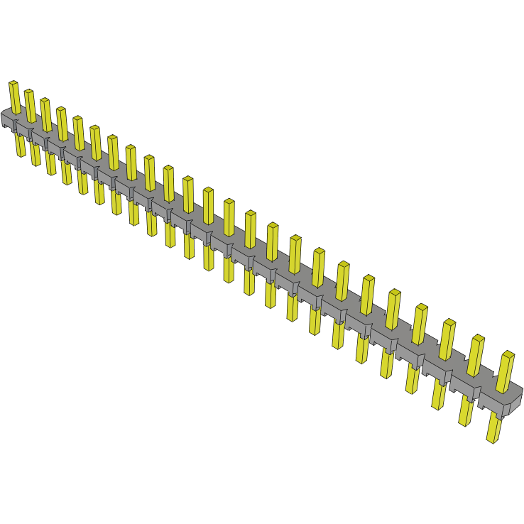 Samtec-MTLW-124-05-G-S-135 Connector Headers and PCB Receptacles Conn Unshrouded Header HDR 24 POS 2.54mm Solder ST Top Entry Thru-Hole Bulk