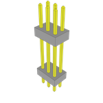 Conn Board Stacker HDR 6 POS 2mm Solder ST Thru-Hole Bulk