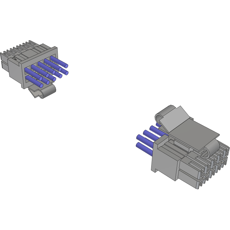 Samtec-MMSDT-05-24-L-04.00-D-K-MDX Cable Assembly AC Power Cable Assembly 0.101m Power to Power 10 to 10 POS SKT-SKT Crimp-Crimp 24AWG