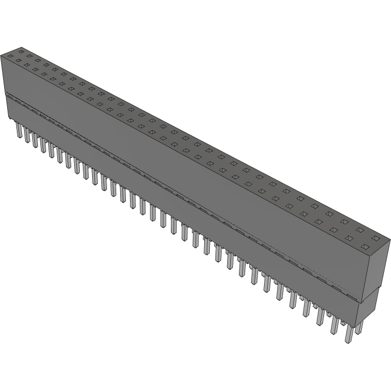 Samtec-ESQ-132-48-S-D Cabezales del conector y receptáculos PCB Conn Elevated Socket SKT 64 POS 2.54mm Solder ST Top Entry Thru-Hole Tube