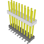 Conn Board Stacker HDR 18 POS 2.54mm Solder ST Top Entry SMD Tube
