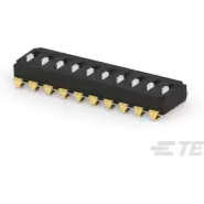 TE Connectivity-2-2319847-0 Switch DIP Switch DIP OFF ON SPST 10 Raised Slide 0.025A 24VDC J-Lead 2000Cycles 2.54mm SMD Tube