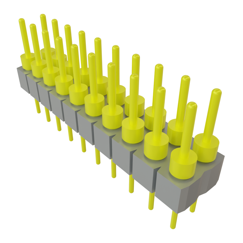 Samtec-TD-110-G-A Connector Headers and PCB Receptacles Conn Unshrouded Header HDR 20 POS 2.54mm Solder ST Top Entry Thru-Hole Tube