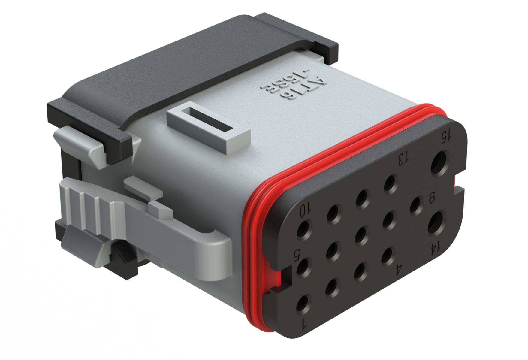 Amphenol-AT16-15SE-EK02 分立接线罩连接器 Conn Housing F 15 POS Crimp ST Cable Mount Gray Box