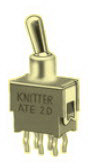 knitter-switch-ATE 2 F Interruttore a levetta Switch Toggle ON Mom DPDT Round Lever PC Pins 0.05A 48VAC 48VDC 0.4VA PC Mount