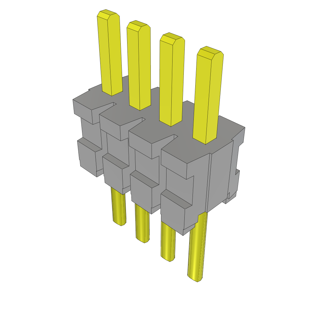 Samtec-TMS-104-02-S-S Piastre connettori e prese PCB Conn Unshrouded Header HDR 4 POS 1.27mm Solder ST Top Entry Thru-Hole Bulk