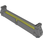 Conn Ejector Header HDR 50 POS 2.54mm Solder ST Top Entry Thru-Hole Tube