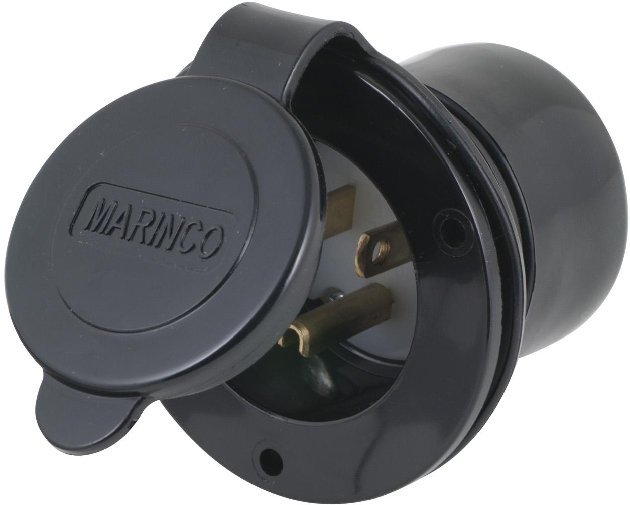 Marinco-5278DRI 电源连接器 15A 125V 2P 3W SB INLET FRONT MOUNT W/COVER