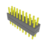 Conn Board Stacker HDR 18 POS 2.54mm Solder ST Top Entry Thru-Hole Bulk