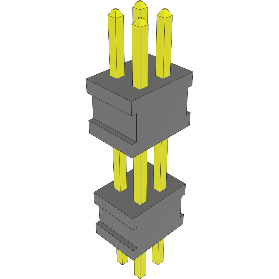 Samtec-FW-02-04-G-D-323-104 Piastre connettori e prese PCB Conn Board Stacker HDR 4 POS 1.27mm Solder ST Top Entry Thru-Hole FLEX STACK™ Layer