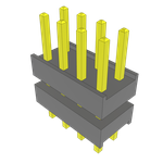 Conn Board Stacker HDR 8 POS 2.54mm Solder ST Top Entry Thru-Hole Bulk