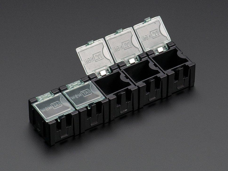 Adafruit Industries-430 箱、罩及架 Black Plastic Modular Snap Box