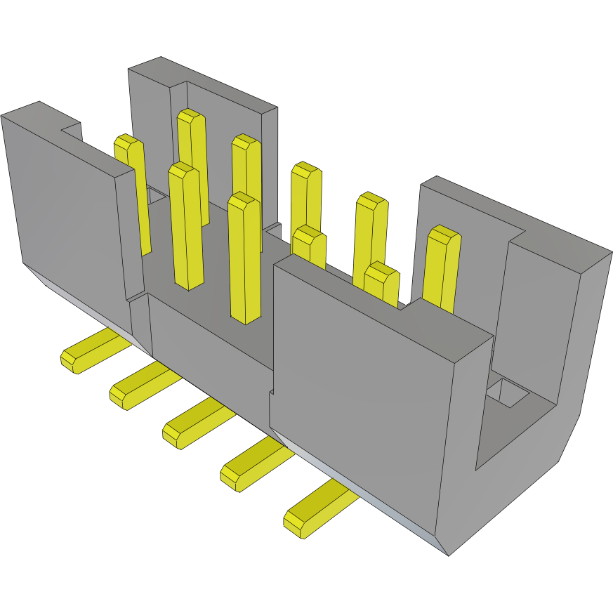 Samtec-TSH-105-01-L-DV-A 连接器插头及 PCB 插座 Conn Shrouded Header HDR 10 POS 2mm Solder ST Top Entry SMD Tube