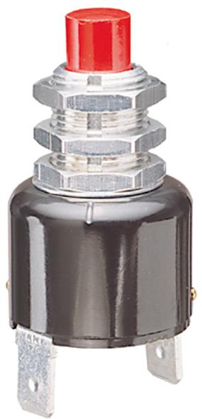 Grayhill-07-26 BLK Switch Push Button Switch Push Button N.O./N.C. SPDT Round Plunger 10A 220VAC Momentary Panel Mount Solder Lug