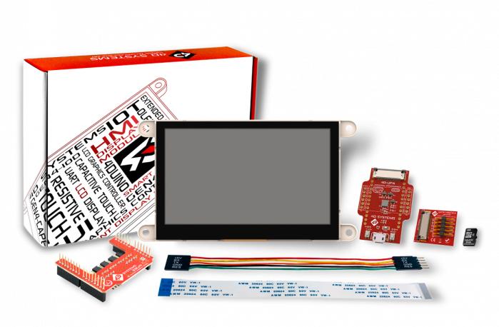 4D Systems-SK-GEN4-43DCT-AR Entwicklungssätze und Werkzeuge gen4-43DCT-AR TFT Module Starter Kit