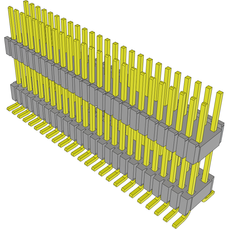 Samtec-HDWM-25-59-G-D-450-SM 连接器插头及 PCB 插座 Conn Board Stacker HDR 50 POS 1.27mm Solder ST SMD Tube
