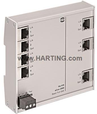 HARTING-24024070010 Ethernet-Schaltern Ethernet Switch 7-Port 1000Mbps