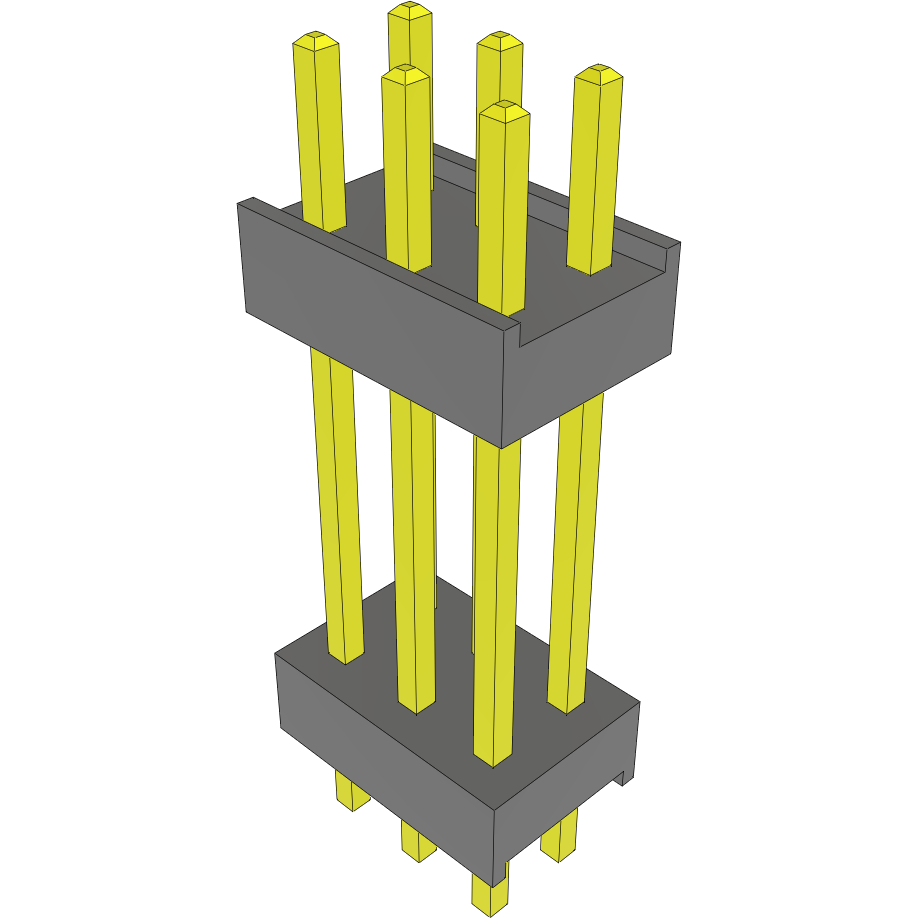 Samtec-DW-03-10-T-D-580 Connector Headers and PCB Receptacles Conn Board Stacker HDR 6 POS 2.54mm Solder ST Top Entry Thru-Hole Bulk