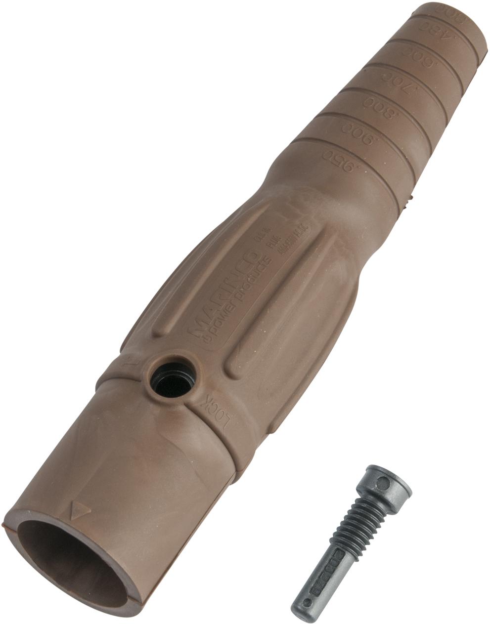 Marinco-CLSMBOOT-F Steckverbinder CLS SERIES BROWN (F) MALE BOOT W/SCREW
