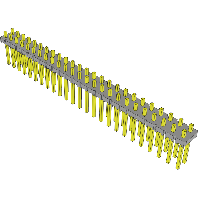Samtec-MTLW-125-07-G-D-070 连接器插头及 PCB 插座 Conn Unshrouded Header HDR 50 POS 2.54mm Solder ST Top Entry Thru-Hole Bulk